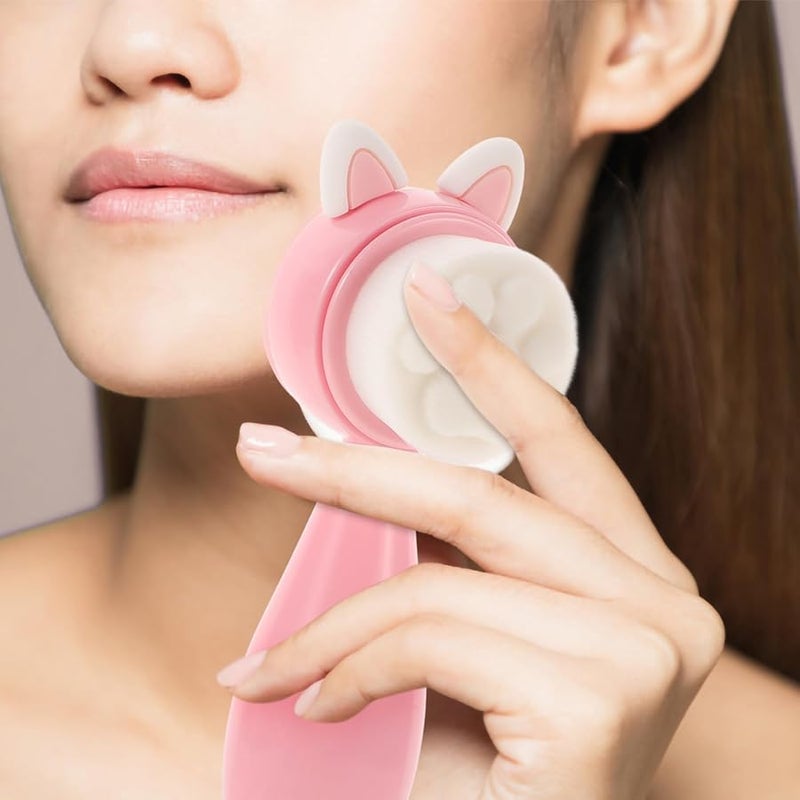 Dual Sided Silicone Face Cleansing Brush With ABS Handle For Women Travel - Image 5